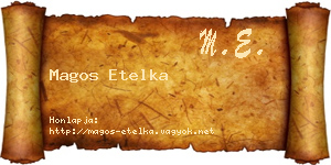 Magos Etelka névjegykártya